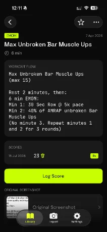 Wodshot app screenshot